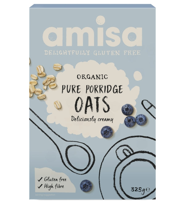 Porridge din ovaz, fara gluten, eco, 325g, amisa