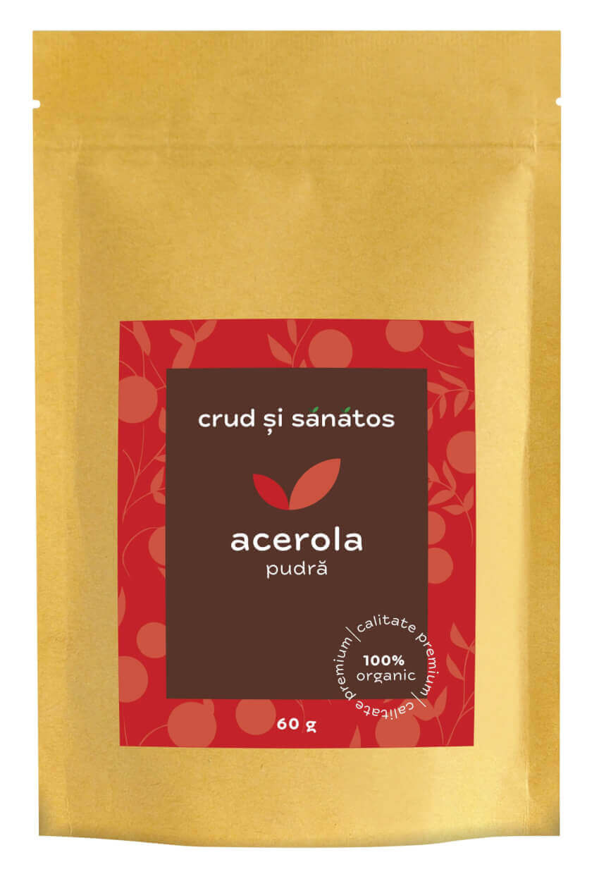 Acerola pudra, bio, 60g, crud si sanatos