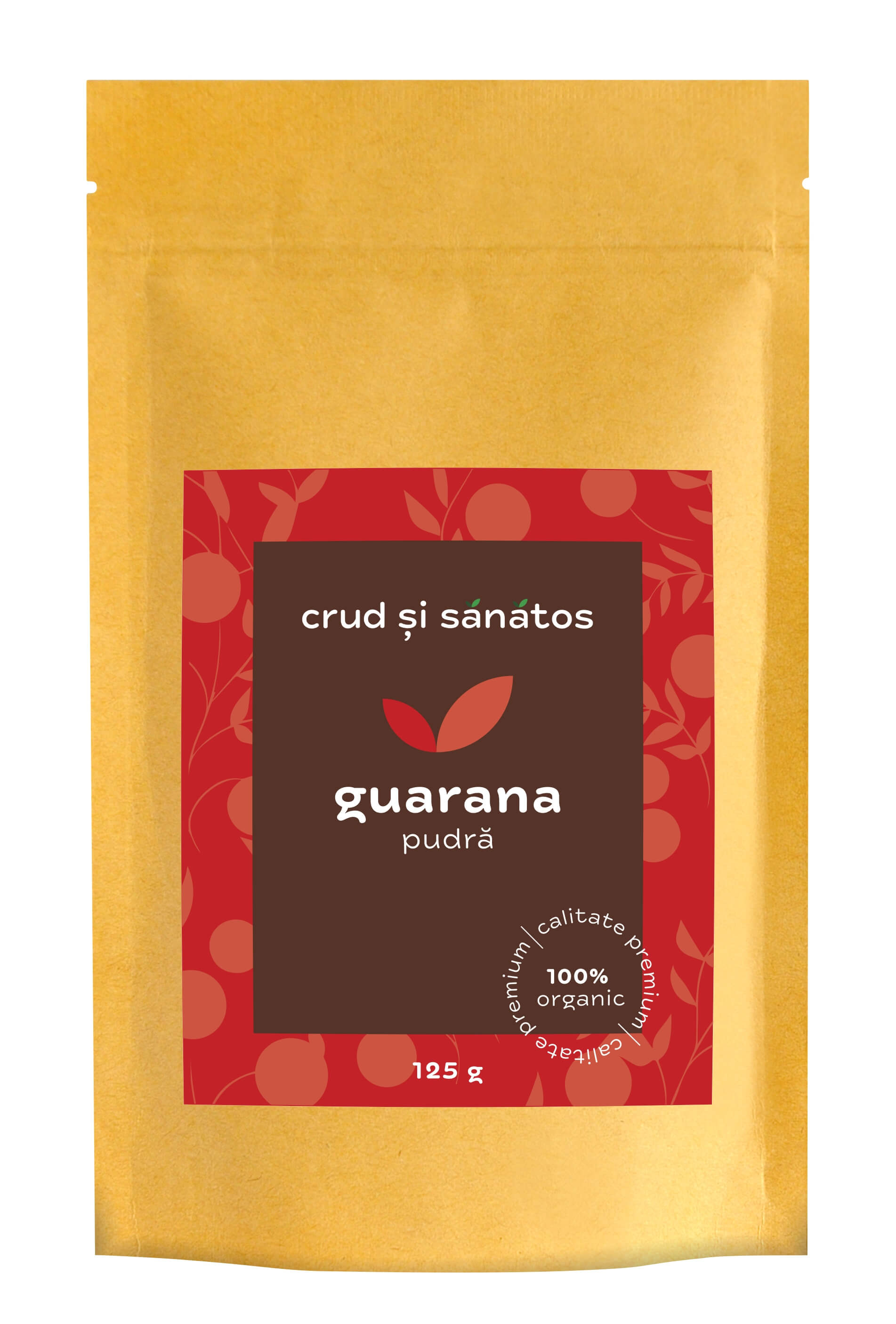 Guarana pudra, bio, 125g, crud si sanatos