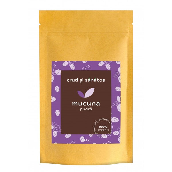 Mucuna pruriens pudra, bio, 125g, crud si sanatos