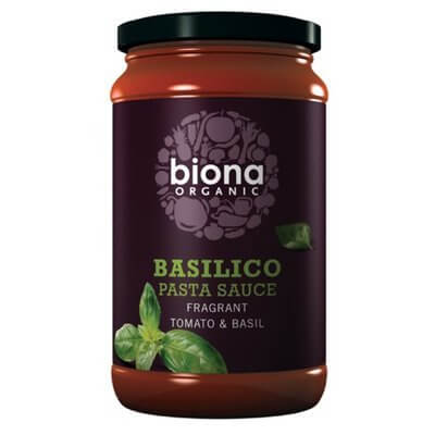 Sos basilico pentru paste cu busuioc bio 350g, Biona