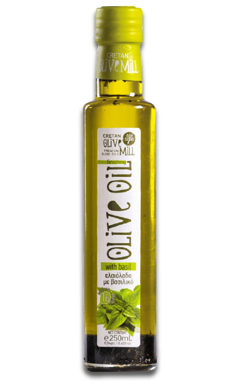 Ulei de masline extravirgin aromatizat cu busuioc, 250ml, govinda