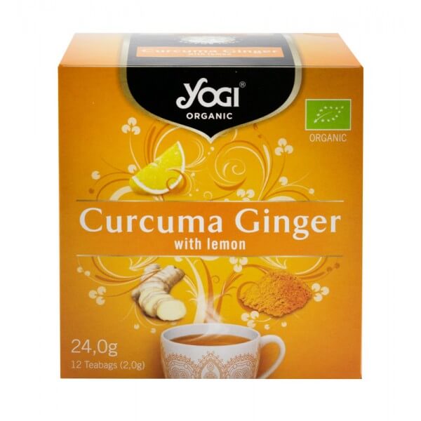 Ceai bio curcuma, ghimbir si lamaie, 24 g yogi tea