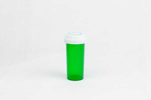 Plastic Medicine Pill Bottles with Push and Turn Caps (30 Dram