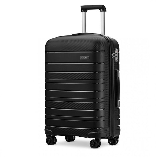 Kono K2092 Bright Hard Shell PP (Polypropylene) Suitcase With TSA Lock