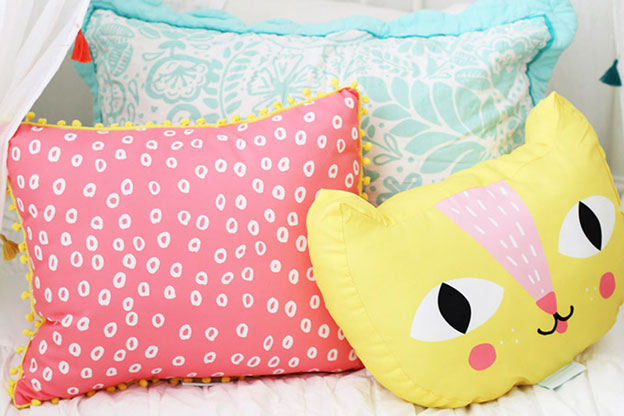 Cartoon character themed kids cushion cover