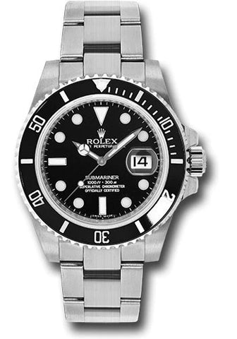 Rolex Steel Submariner Date Watch - Black Dial - 116610LN