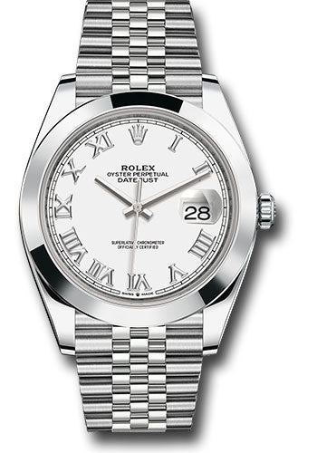 Rolex Datejust 41, White Rolesor, Dark Grey Roman Dial, Jubilee Bracelet,  M126334-0022