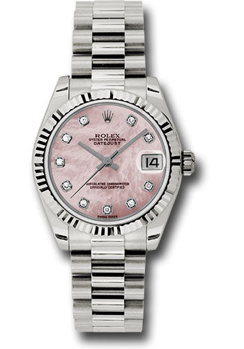 Gold rolex sales pink face