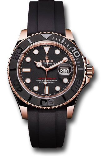 The watch of the open seas. The Rolex Yacht-Master 42 in white gold, 42 mm  case, black dial, Oysterflex bracelet. #Rolex #YachtMaster