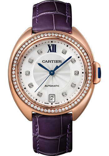 Cartier - Authenticated Tank Louis Cartier Watch - Pink Gold Burgundy for Women, Very Good Condition