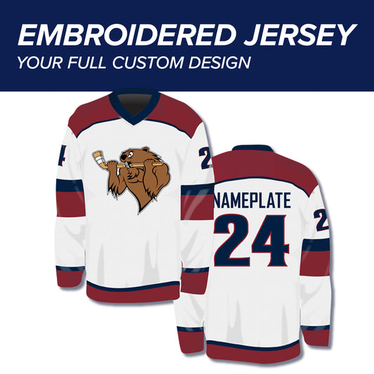 Home and Away Custom Double Sided Sublimated Jersey (White & Blue) – Twig  Shack