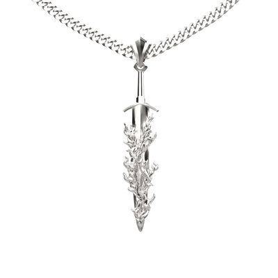 Death by Jewelry Flame Fire Sword Pendant stainless steel 4 f272fcb3 3f02 49d1 9f75