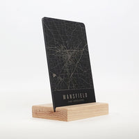Mansfield Ohio Street Map Aluminum Composite Shelf Sign - LEA005