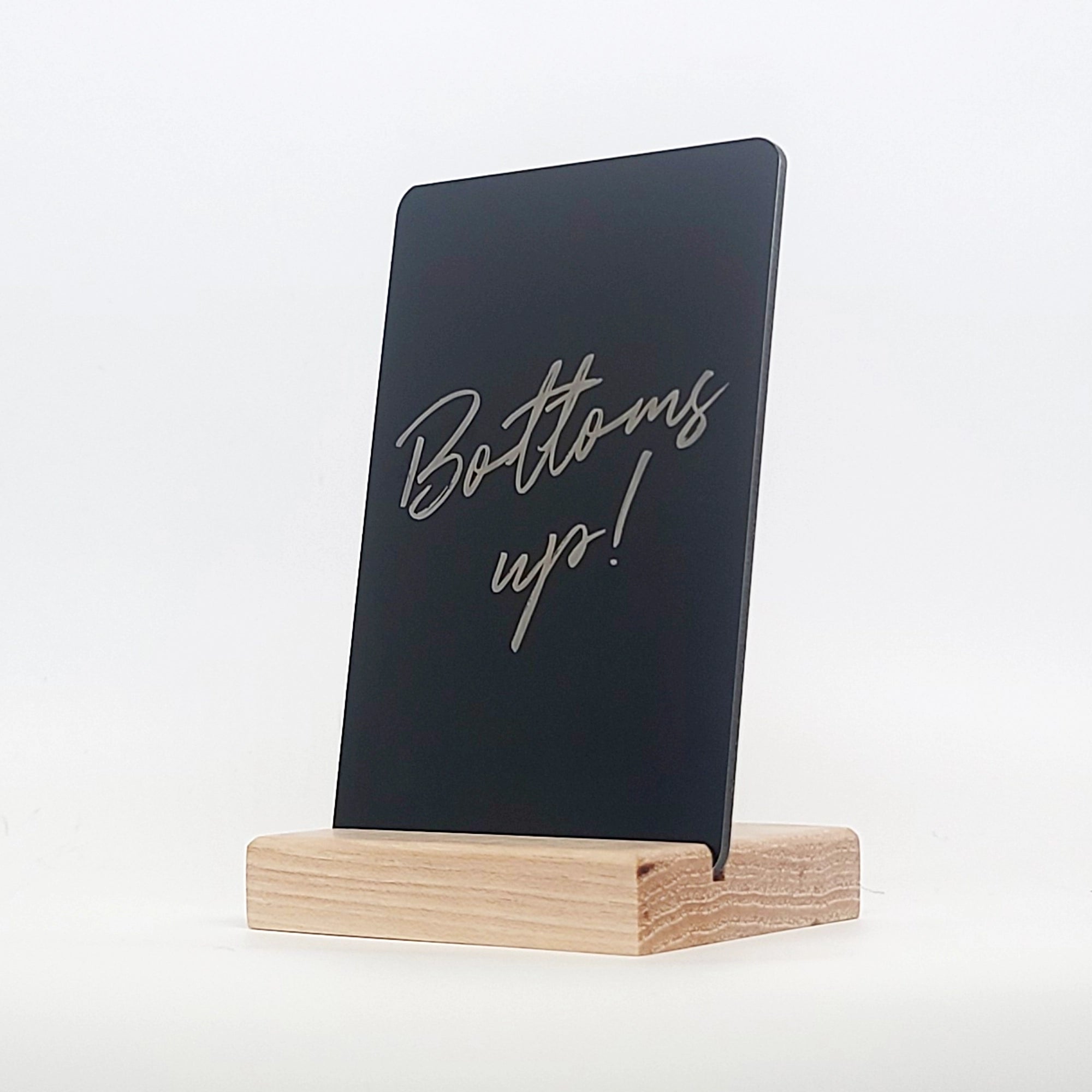 Bottoms Up Aluminum Composite Shelf Sign - LEA023