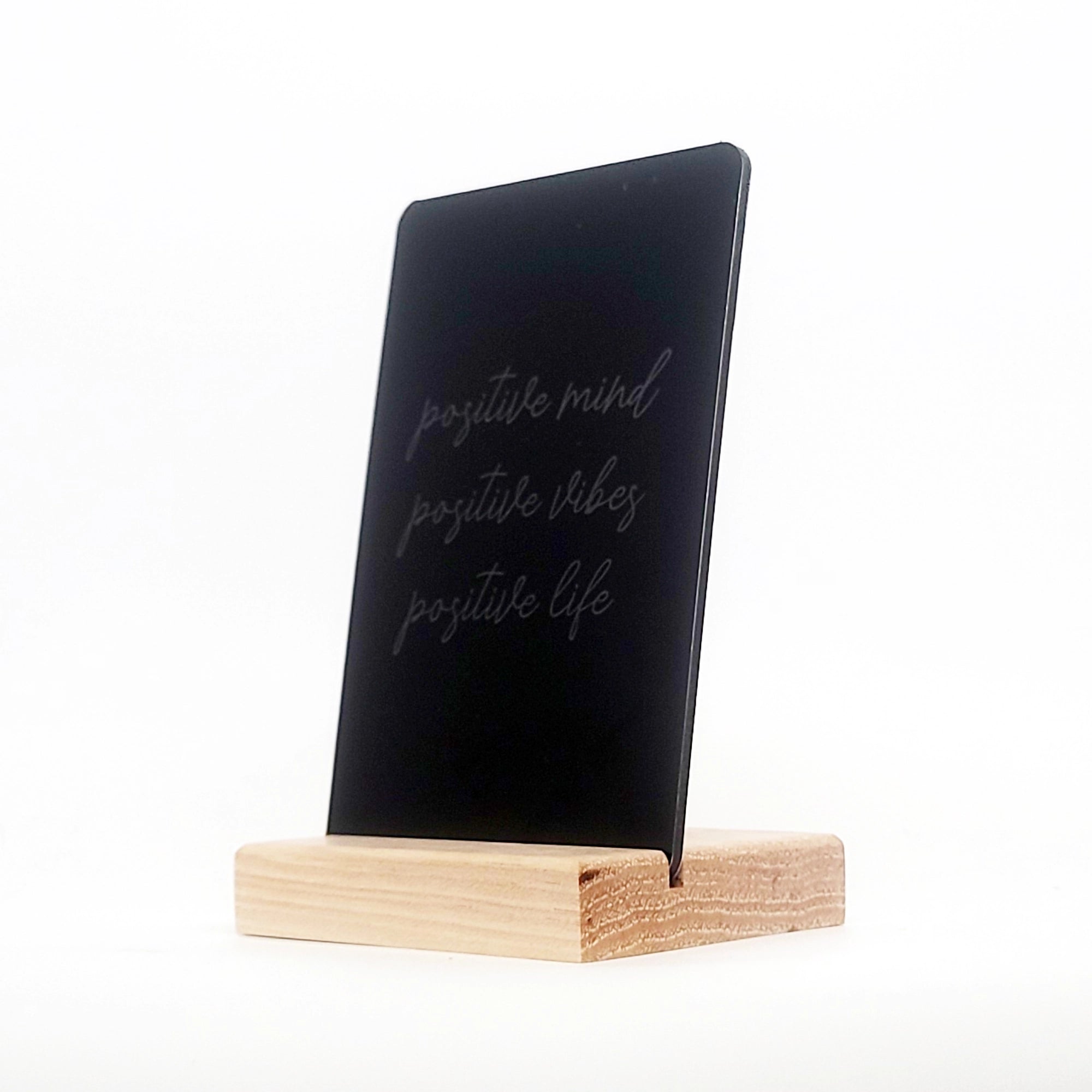 Positive Mind Aluminum Composite Shelf Sign - LEA032