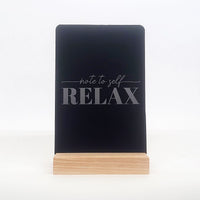 Note to Self Relax Aluminum Composite Shelf Sign - LEA034