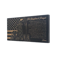 The Roughneck Prayer Engraved Wooden American Flag - LEF010