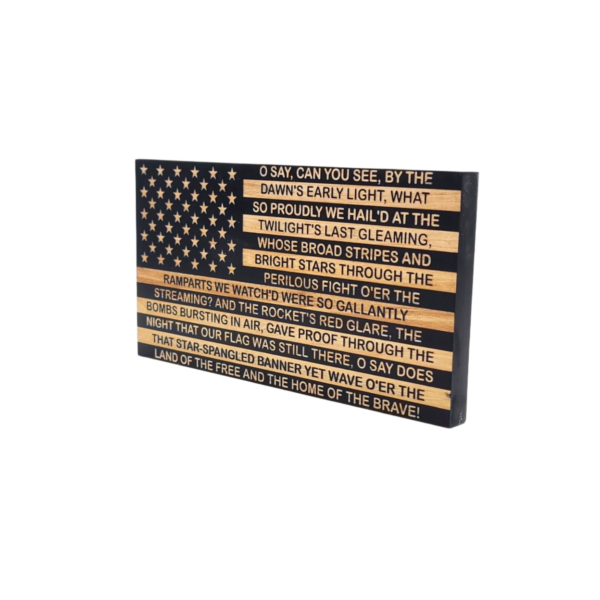 Star Spangled Banner Wooden American Flag - LEF020