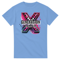 Generation X Retro Pink Checkered We Don't Care T-Shirt | Gen X T-Shirt | GXT-009