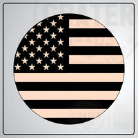 Unite or Die Layered Wooden American Flag - LF004
