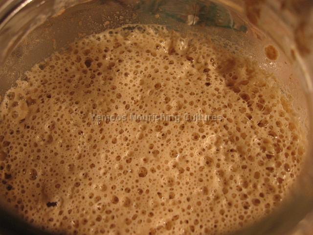 Sourdough starter from the top