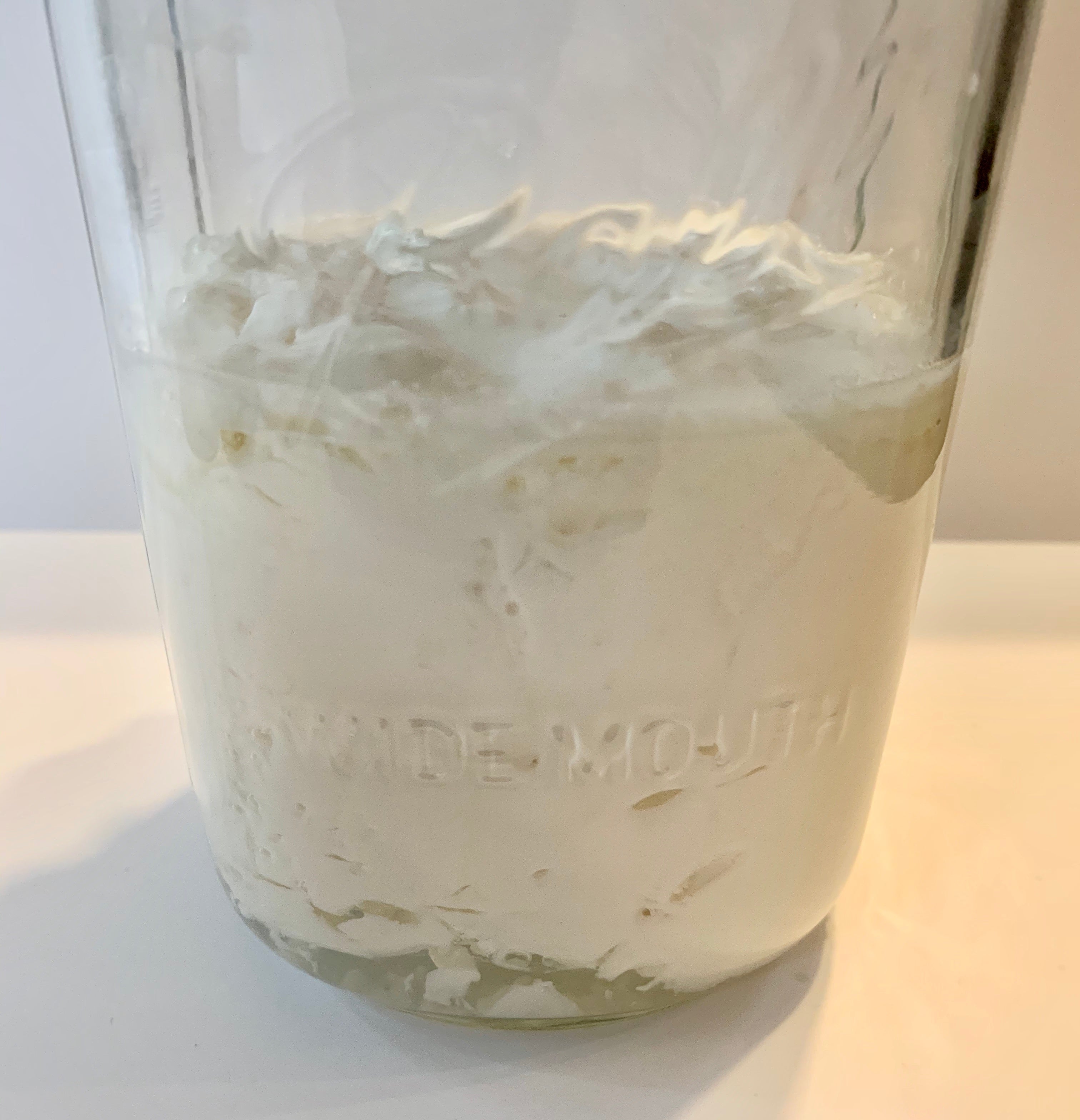 Milk kefir without being stirred