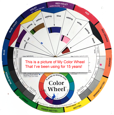 color wheel for color theory reference