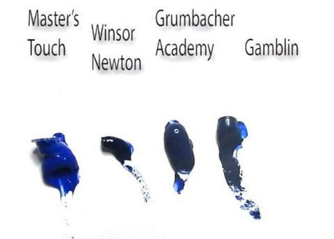 comparison of oil paints - ultramarine blue