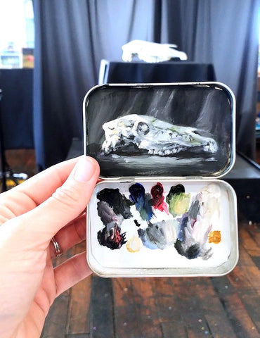 plein air painting for small palettes in altoid tin