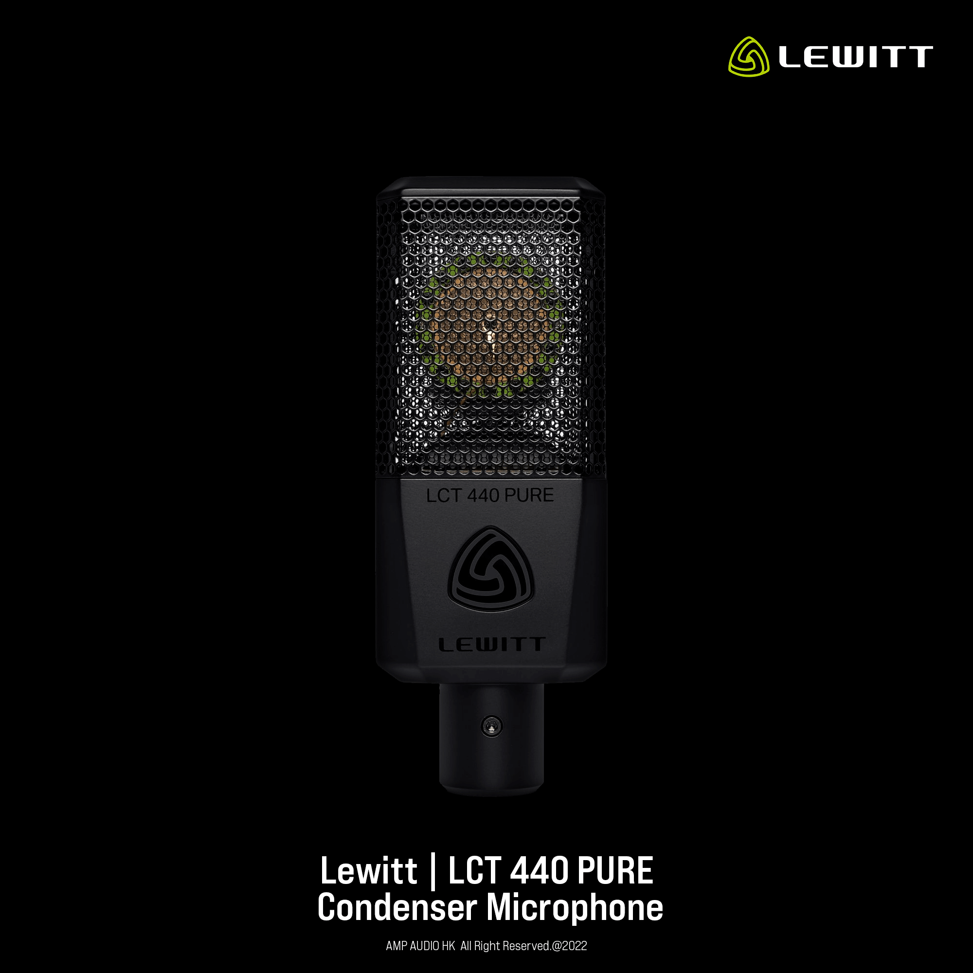 LEWITT | Large Diaphragm Condenser Mic | LCT 440 PURE | AMP Audio