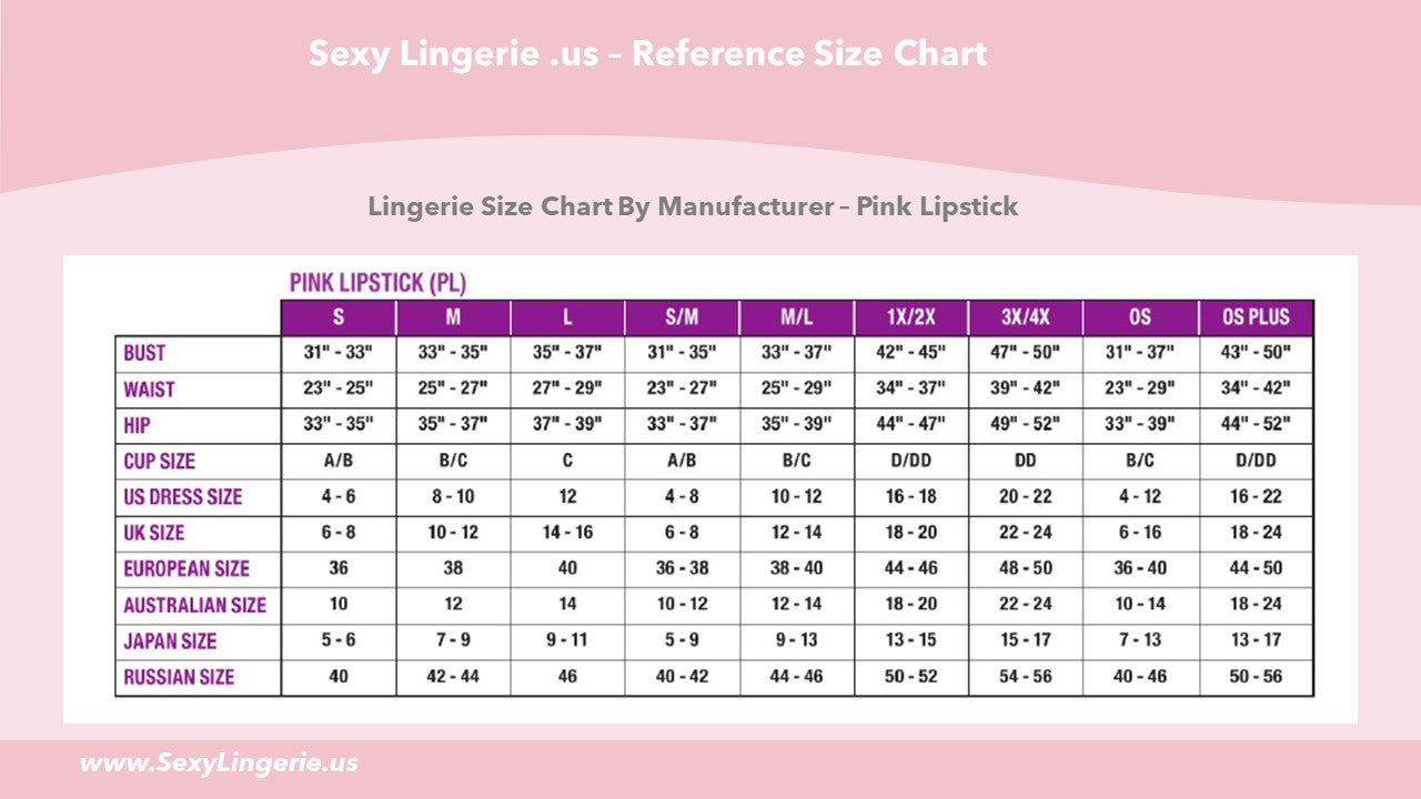 Sexy Lingerie .us Guide Chart