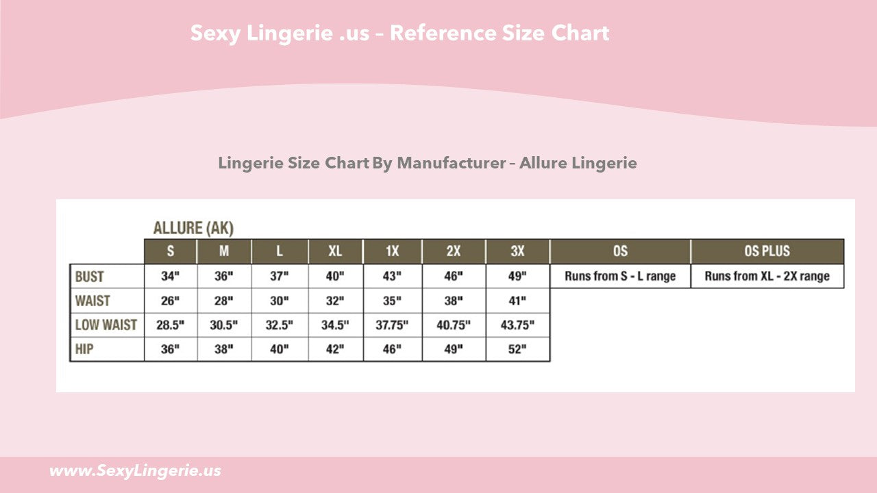 Sexy Lingerie .us Guide Chart