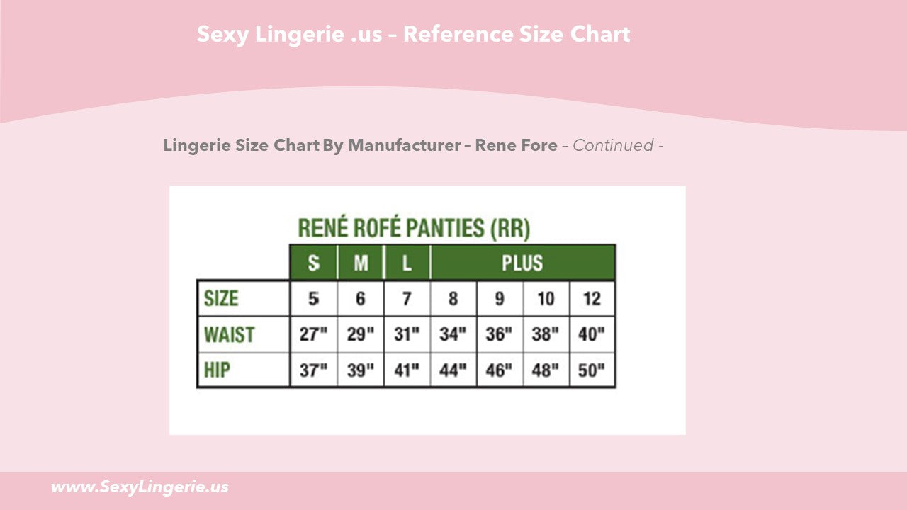 Sexy Lingerie .us Guide Chart