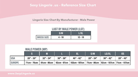 Sexy Lingerie Size Chart