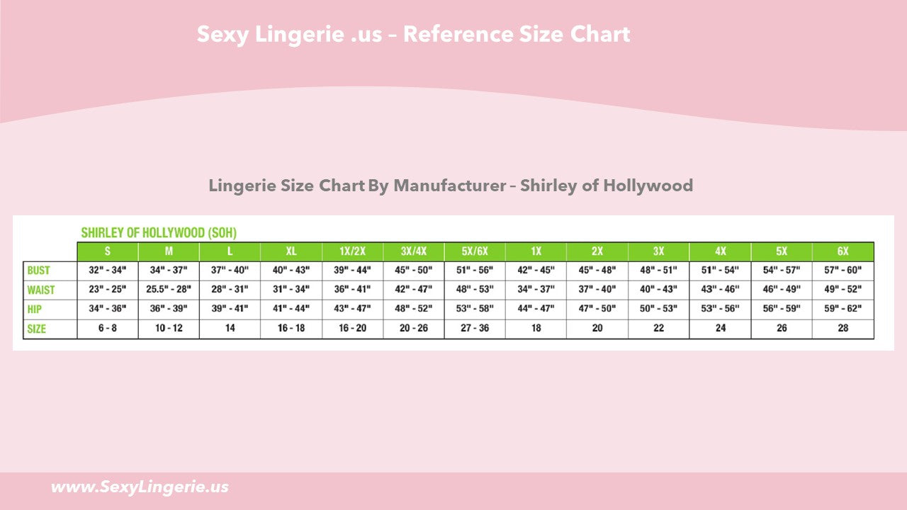 Sexy Lingerie .us Guide Chart