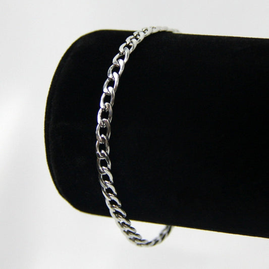 Men's Silver Curb Chain Bracelet