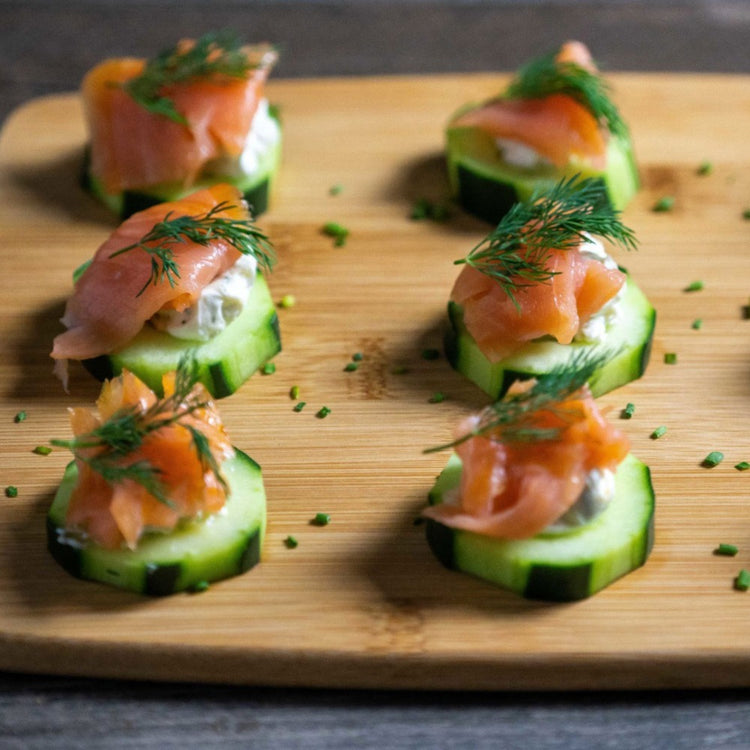 Smoked Salmon Cucumber Cups – Blue Circle Foods