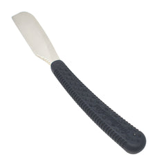 feather artist black handle non-folding razor