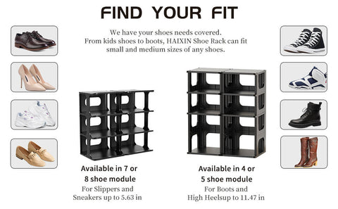 Upgrade Shoe Rack Black- Removable Panel – Haixinhome