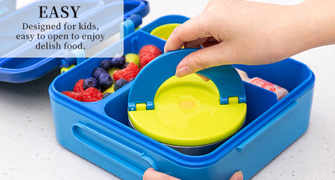 HAIXIN Bento Box for Kids with thermal bowl - Blue