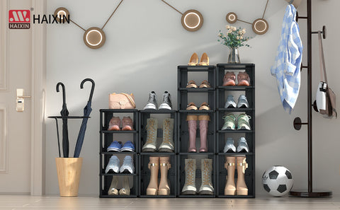 HAIXIN 5-Tier Shoe Rack - Durable Space Saving Shoe Storage Stand for  Closet, Entryway, Hallway, Dorm, Bathroom - Grey