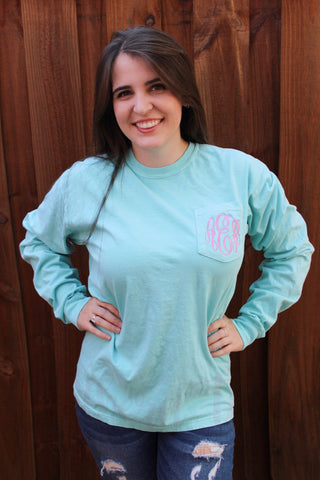 comfort colors monogrammed sweatshirt