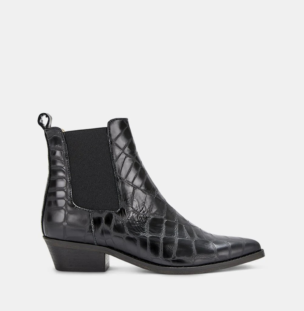 Stella Boot, Black Crocco | Ivylee Copenhagen – Plaine