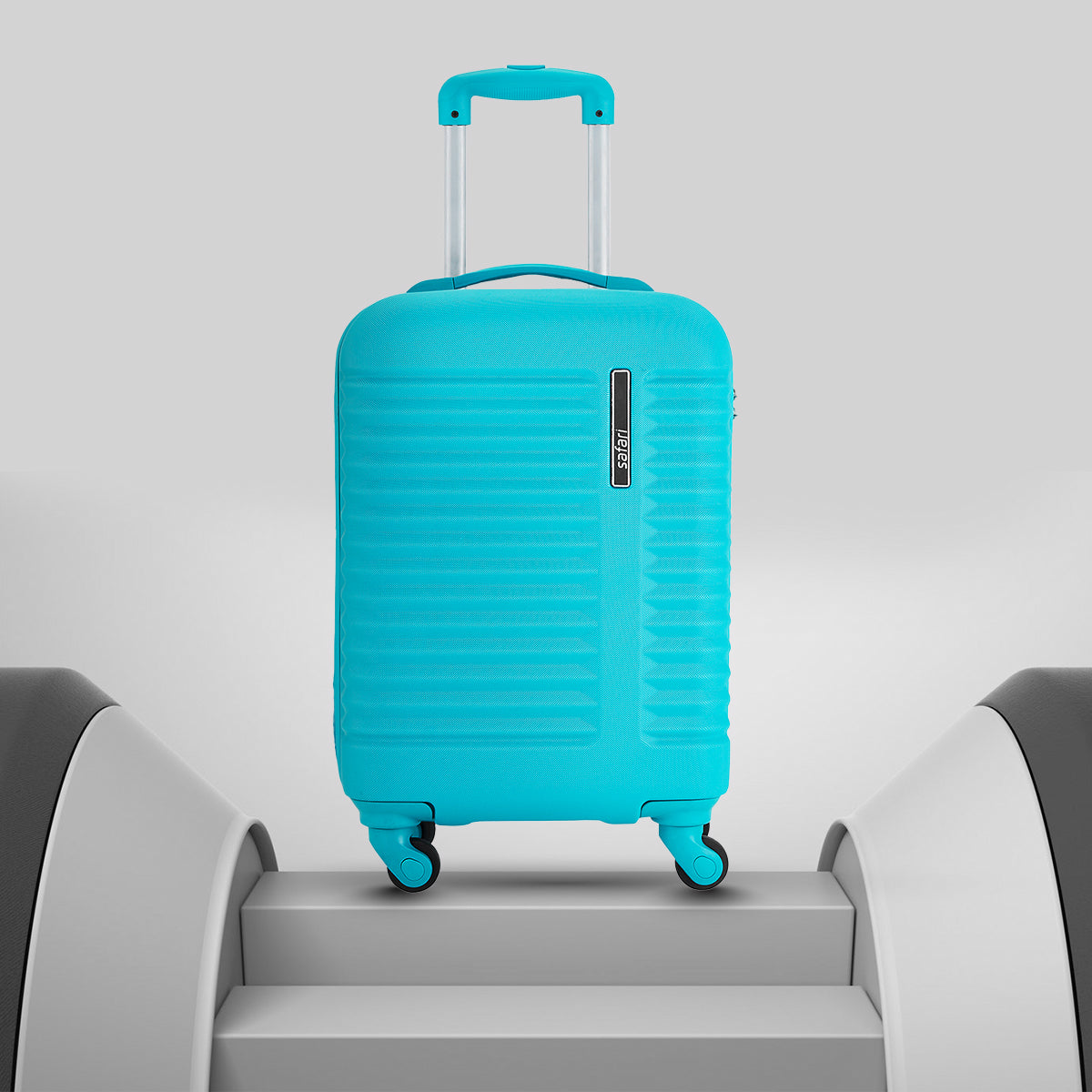 Aerodyne Hard Luggage With TSA Lock and Airline Compliant Sizing Combo (Small, Medium and Large) - Cyan