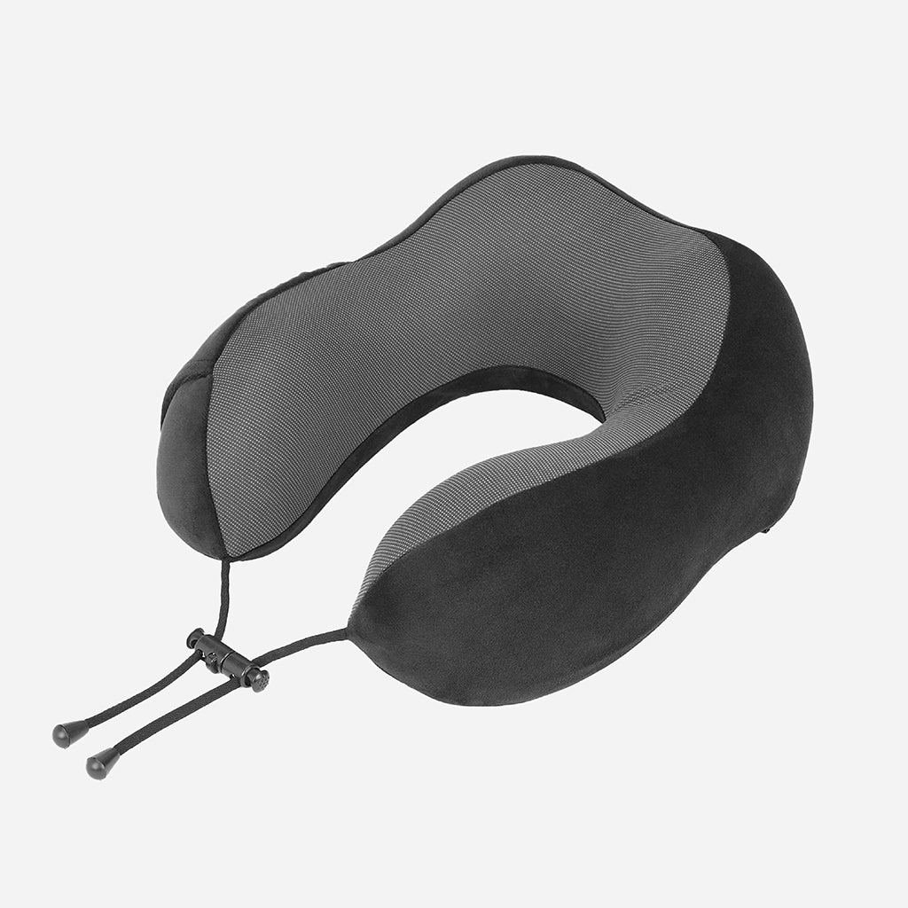 Curve Ergonomic Neck Pillow with Washable Cover- Black