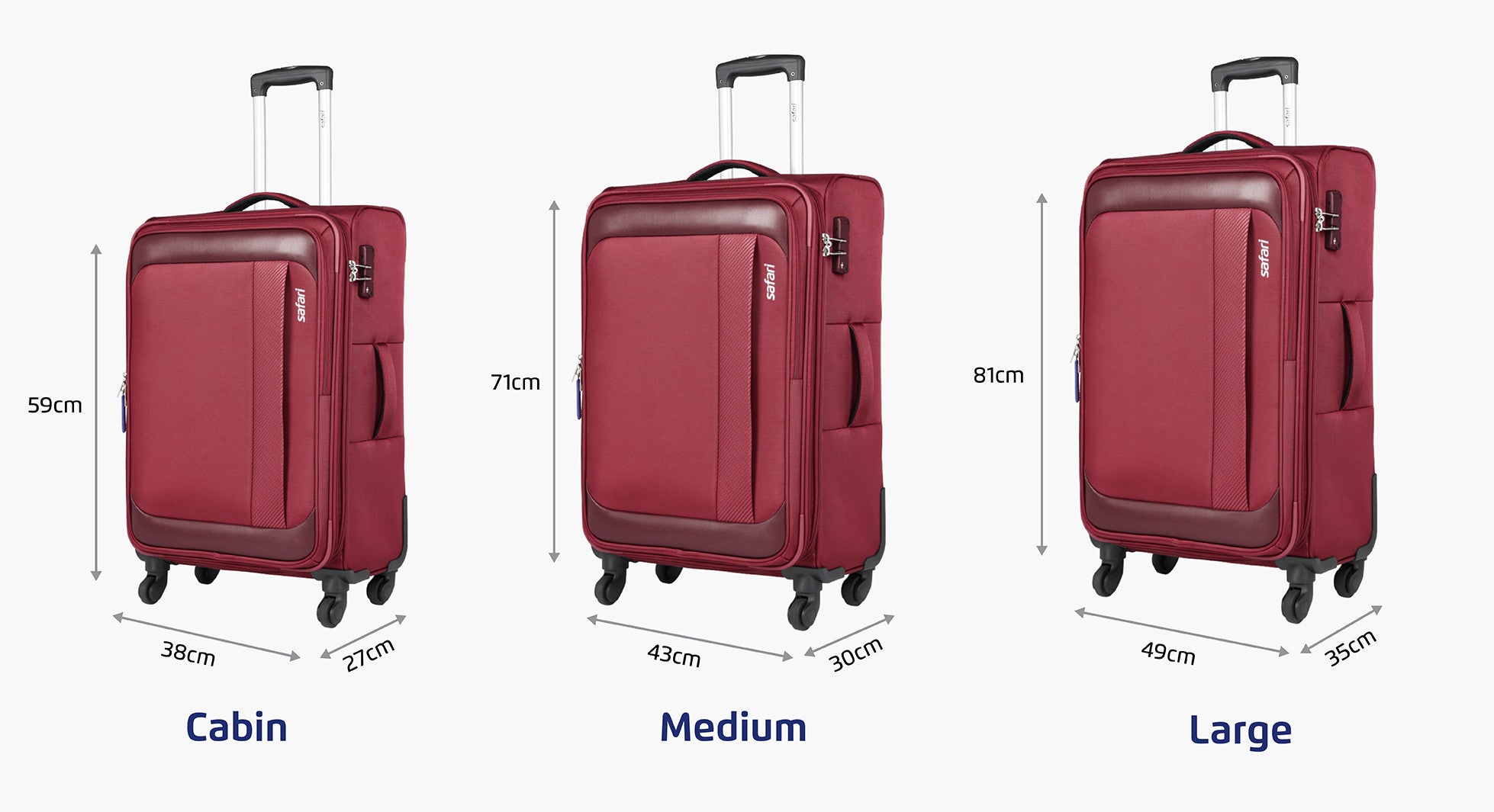 Size Guide - Slant Soft Luggage