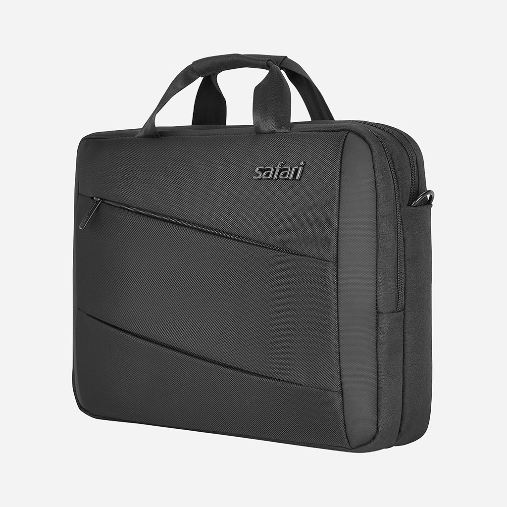 Droit Dual Compartment Satchel Bag with Smart Sleeve - Black