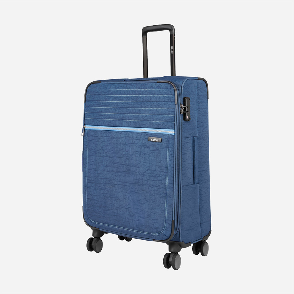 Duvet Soft Luggage with TSA lock and Dual Wheels - Blue