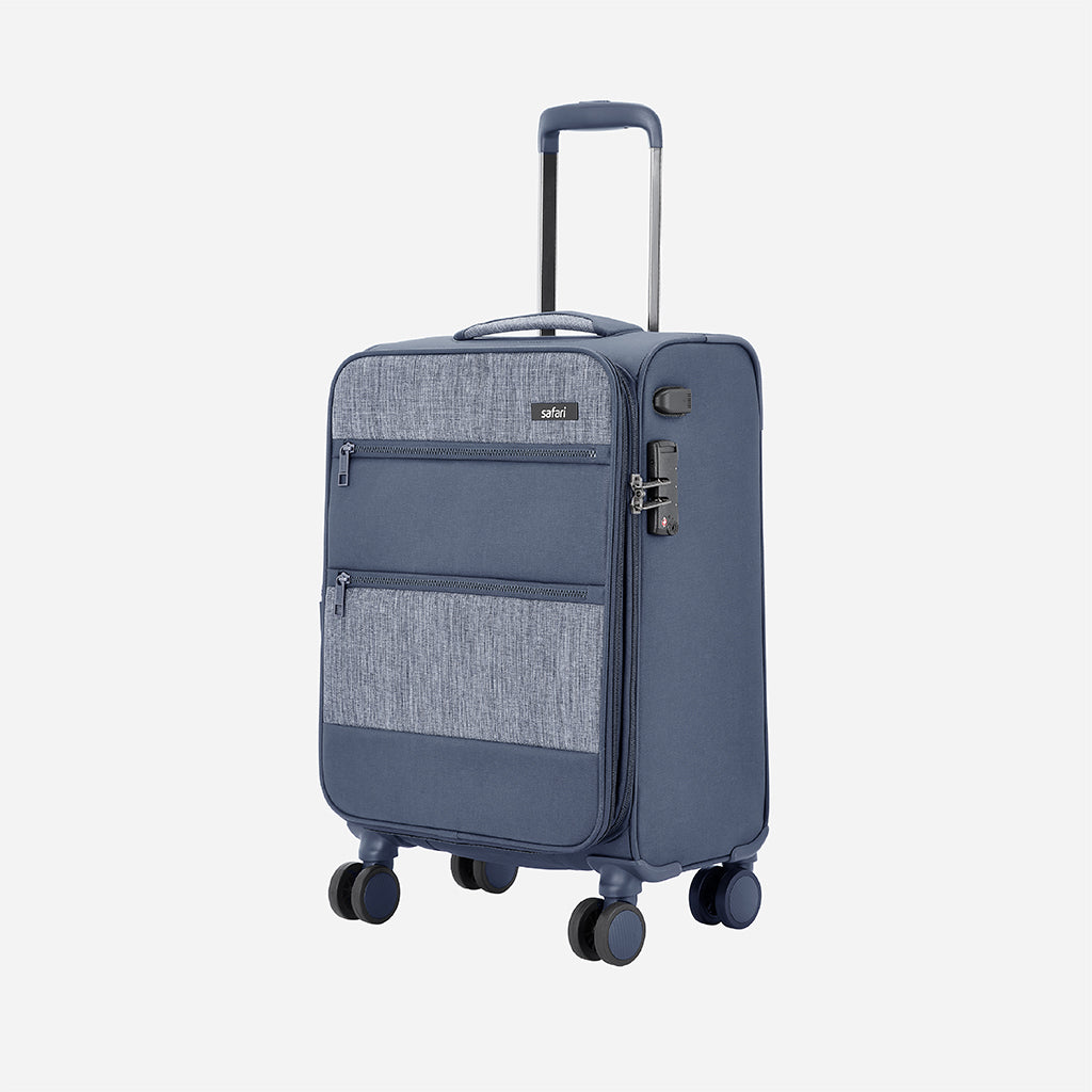 Harmony Soft Luggage with TSA lock and Dual Wheels - Blue